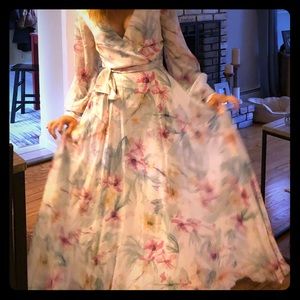 Yumi Kim Belted Floor Length Gown, Small